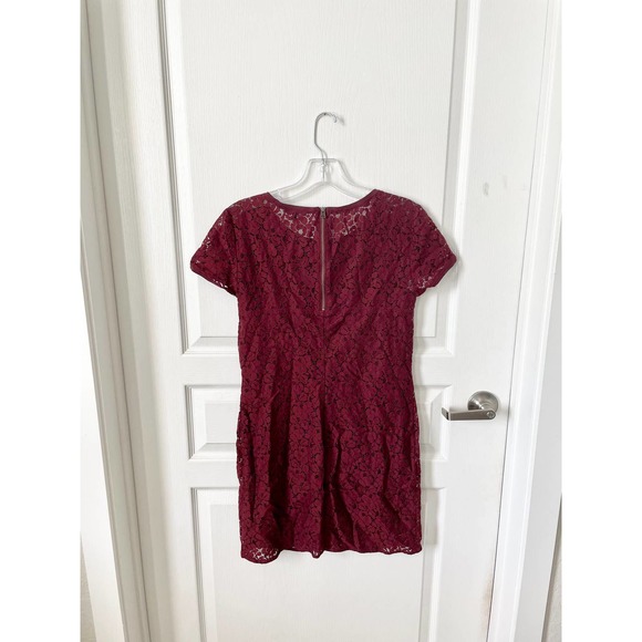Aritzia Talula Oji Lace Dress Burgundy Medium - Picture 3 of 6
